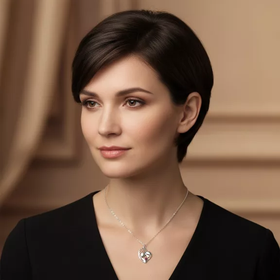 Anya-lánya medál nyakláncon - piros szív kővel