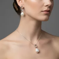 Tenyésztett gyöngy szett kerek