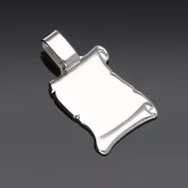 Gravírozható ezüst lapmedál - Pergamen