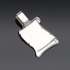 Gravírozható ezüst lapmedál - Pergamen