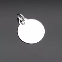 Gravírozható ezüst lapmedál - kerek