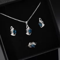 Leveles London Topáz ezüst garnitúra