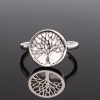 Életfa Gyöngyház ezüst gyűrű