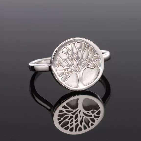 Életfa Gyöngyház ezüst gyűrű