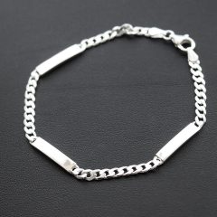 Pancer ezüst karkötő 3 lap betéttel