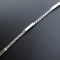 Pancer ezüst karkötő 3 lap betéttel