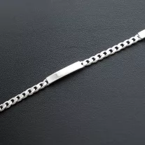 Pancer ezüst karkötő 3 lap betéttel