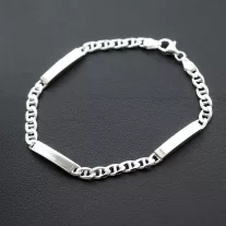 Ancora - Ezüst karkötő 3 lap betéttel