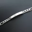 Figaro karkötő ezüst lap betéttel - 7mm
