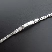 Charles karkötő ezüst lap betéttel - 5mm