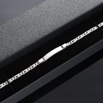 Charles karkötő ezüst lap betéttel - 5mm