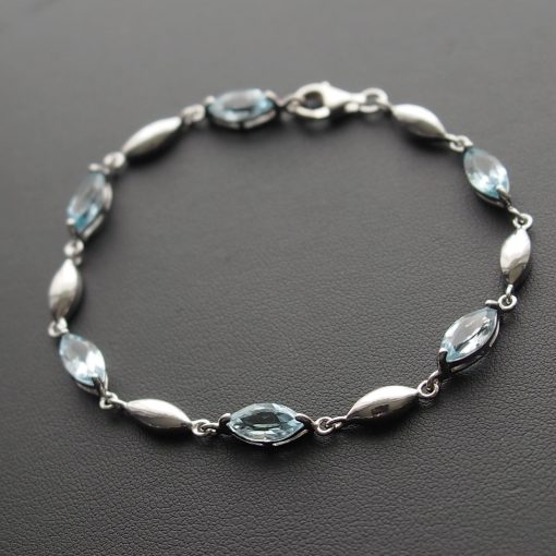 Navett Topáz köves ezüst karkötő