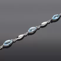 Navett Topáz köves ezüst karkötő