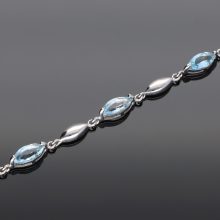 Navett Topáz köves ezüst karkötő