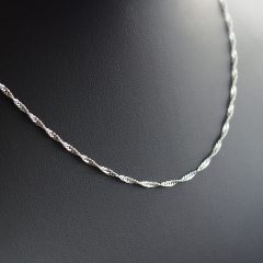 Szingapúri csavart ezüst nyaklánc