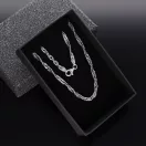 Széles Szingapúri csavart ezüst nyaklánc - 3mm Széles Szingapúri csavart ezüst nyaklánc - 3mm