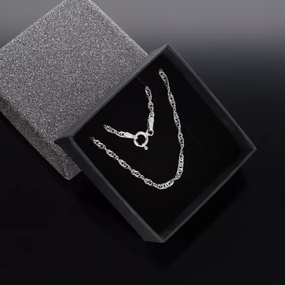Szingapúri csavart ezüst nyaklánc
