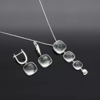 Zöld Ametiszt garnitúra