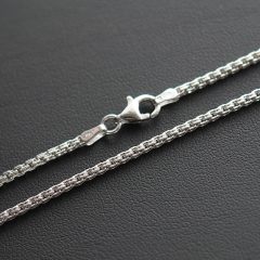  Ezüst duplakocka lánc - 2x2 mm