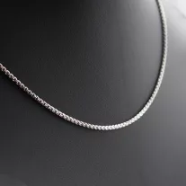  Ezüst duplakocka lánc - 2x2 mm