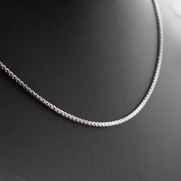  Ezüst duplakocka lánc - 2x2 mm