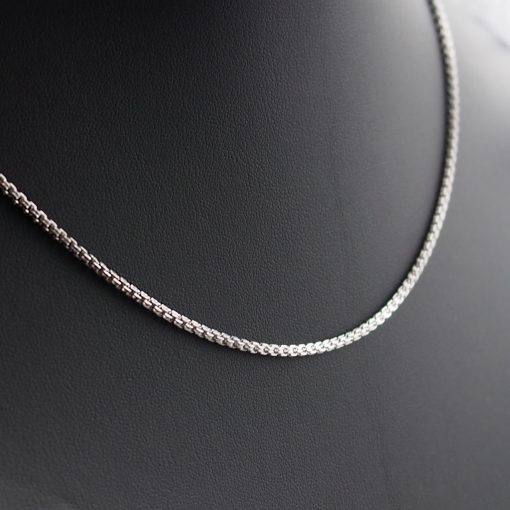  Ezüst duplakocka lánc - 2x2 mm