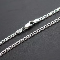 Ancora Ezüst nyaklánc - Tömör, 3mm, Ródiumos